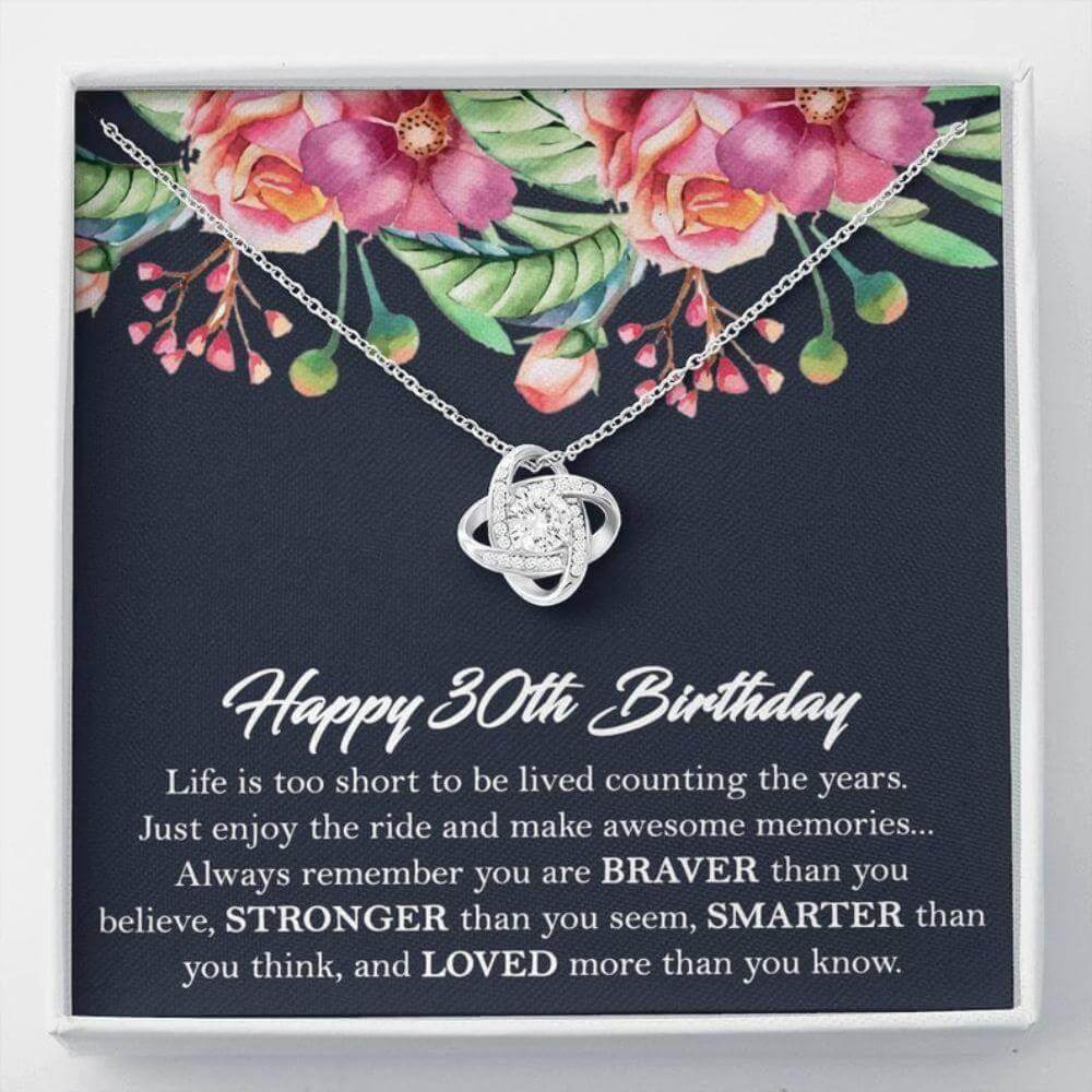 30Th Birthday Necklace Gift For Her, 30Th Birthday Necklace For