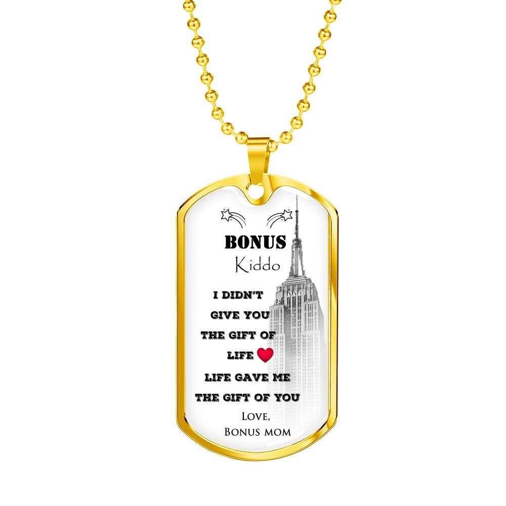Bonus Son Dog Tag Custom Picture, Bonus Son Gift, Custom Dog Tag Necklace, Necklace Gift For Him Gifts For Son Rakva