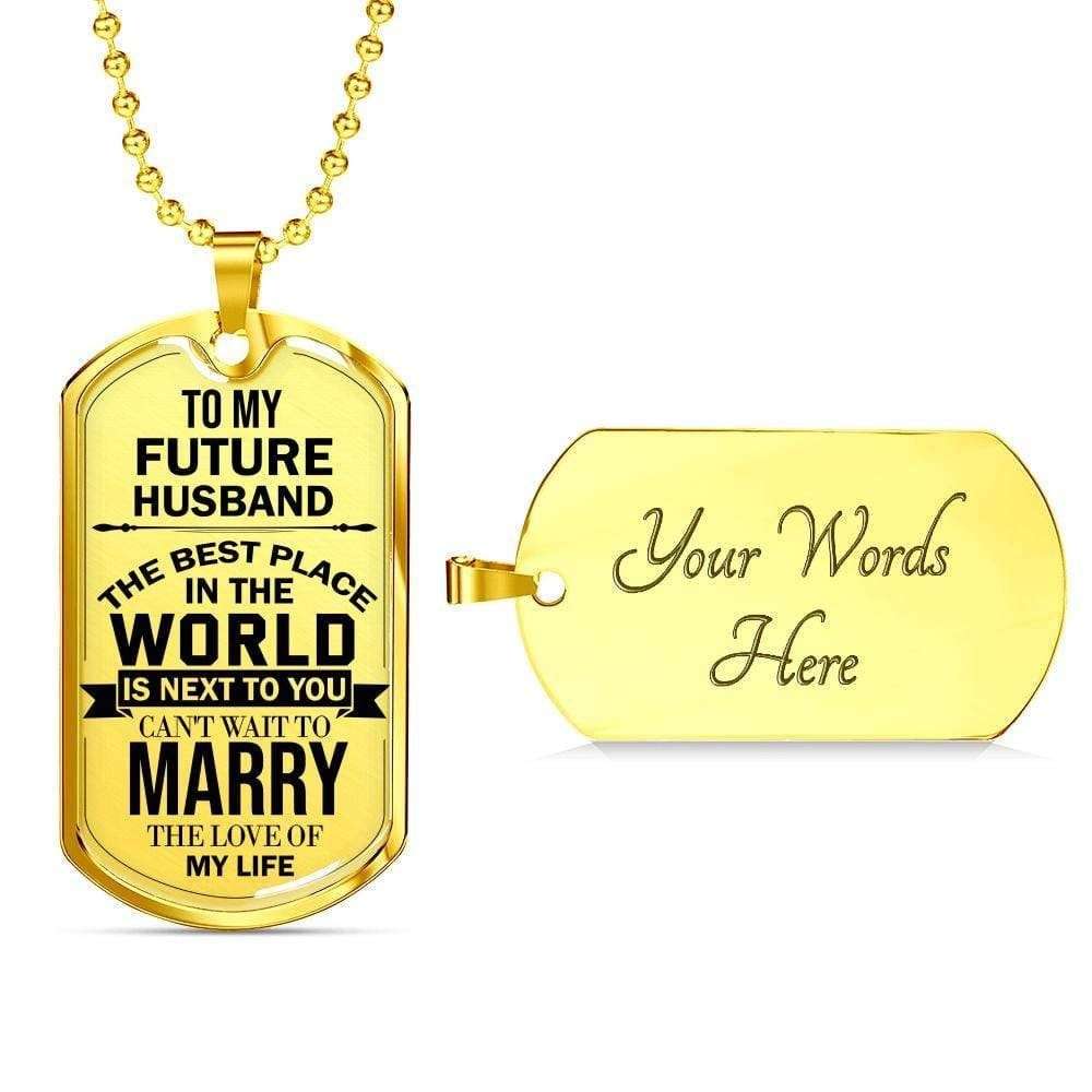 Boyfriend Dog Tag, Custom Picture Gift For Future Husband Dog Tag Military Chain Necklace Dog Tag Gifts For Boyfriend Rakva
