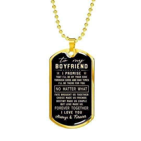 Boyfriend Dog Tag Custom Picture, I’Ll Be By Your Side Dog Tag Necklace Gift For Boyfriend Gifts For Boyfriend Rakva
