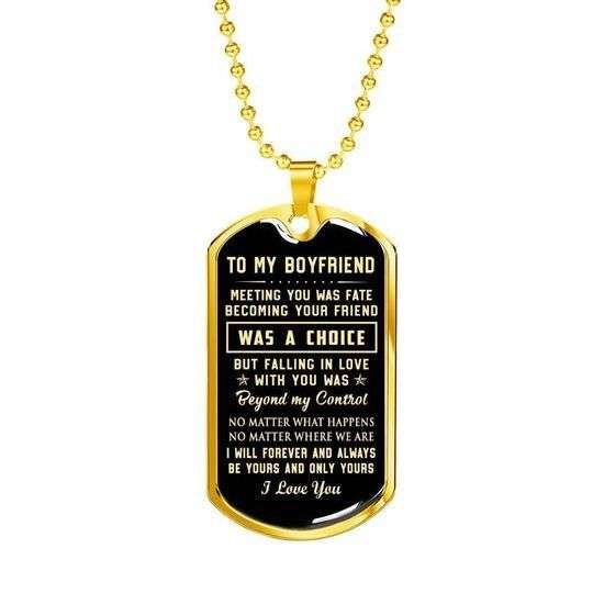 Boyfriend Dog Tag Custom Picture, Meeting You Was Fate Dog Tag Necklace Gift For Boyfriend Gifts For Boyfriend Rakva