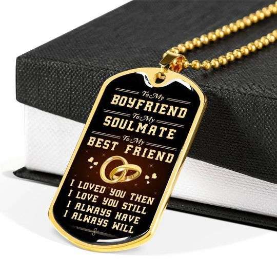 Boyfriend Dog Tag Custom Picture, My Soulmate My Best Friend Dog Tag Necklace Gift For Boyfriend Gifts For Boyfriend Rakva