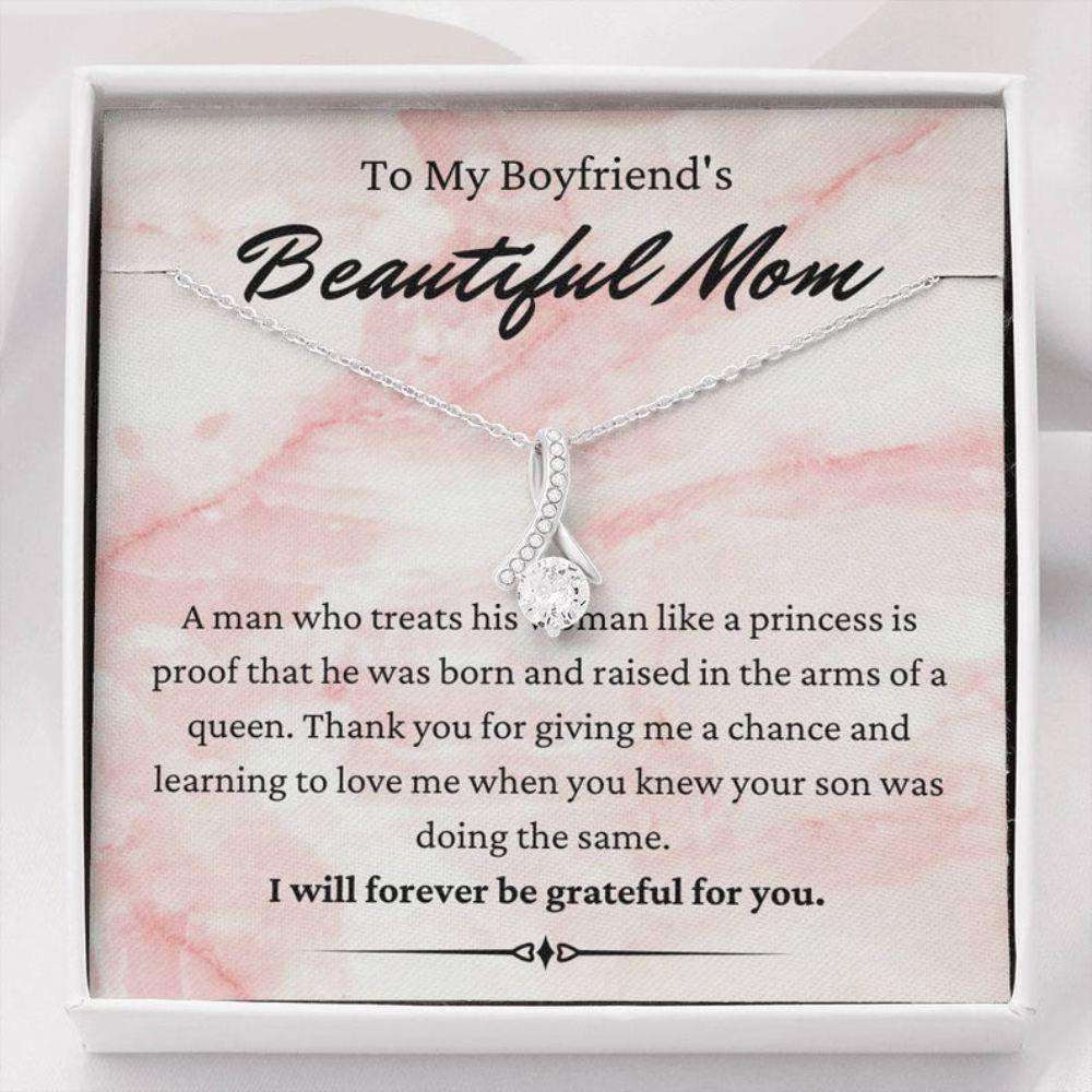 Boyfriend’S Mom Necklace, To My Boyfriend’S Mom Necklace, Gift For Boyfriend’S Mom, Boyfriend Family