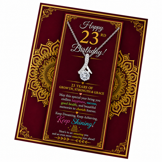 23rd Birthday Necklace Gift for Her – 23rd Birthday Jewelry for Daughter, Sister, Girlfriend & Wife