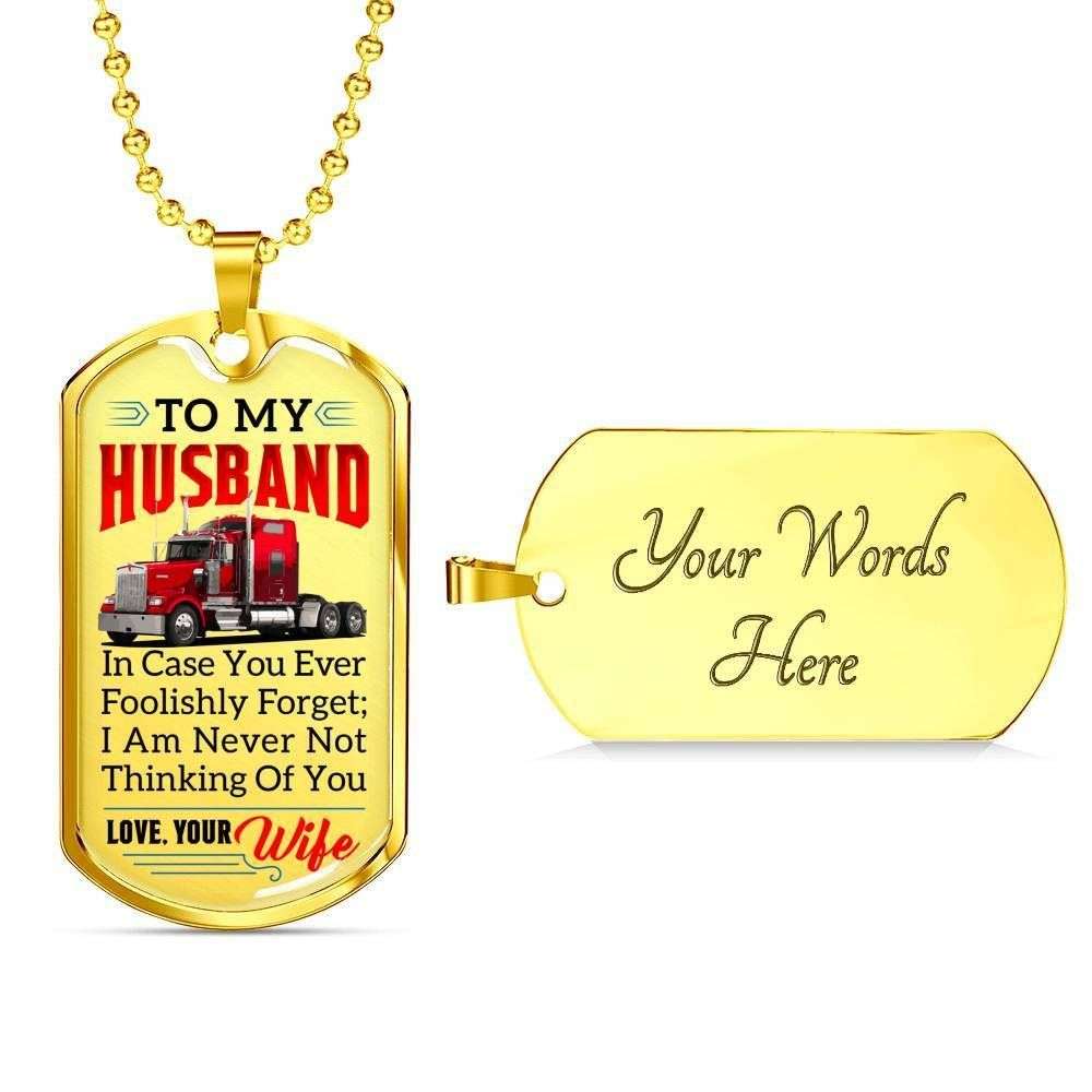 Custom Gift For Trucker Dog Tag Military Chain Necklace Dog Tag-2 Rakva