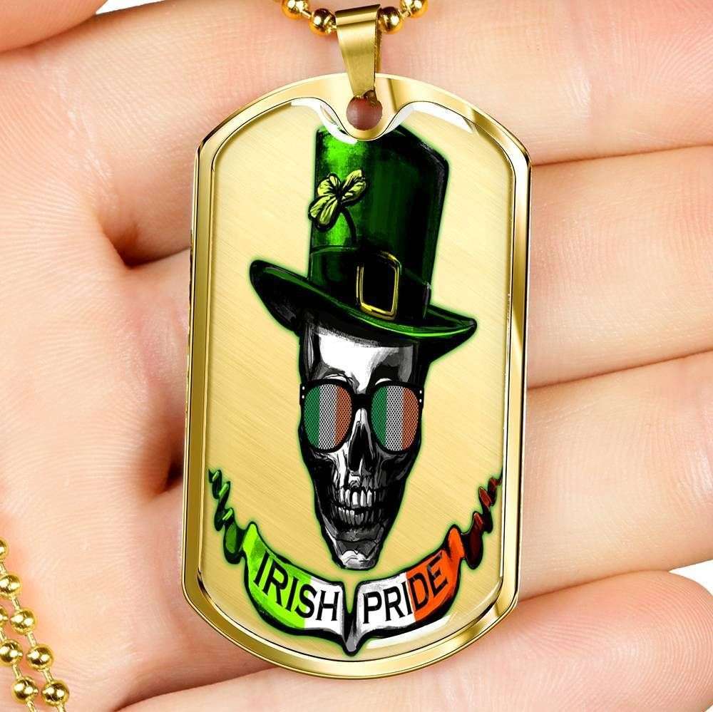 Custom Irish Pride Dog Tag Military Chain Necklace For Men Dog Tag Rakva