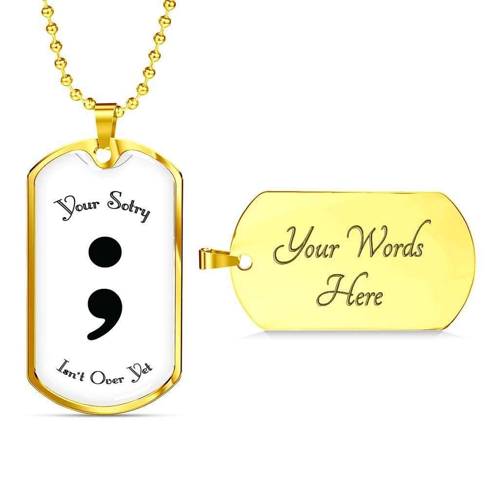 Custom Picture Your Story Isn’T Over Yet Dog Tag Military Chain Necklace Dog Tag Rakva