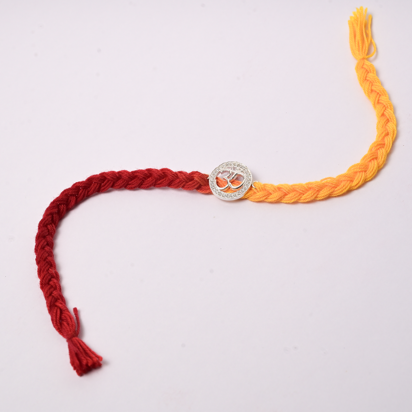 Rakva 925 Sterling Silver Rakhi For Brother | Om Bracelet | Rakhi for Men and Women | With Roli Chawal Tilak for Kids