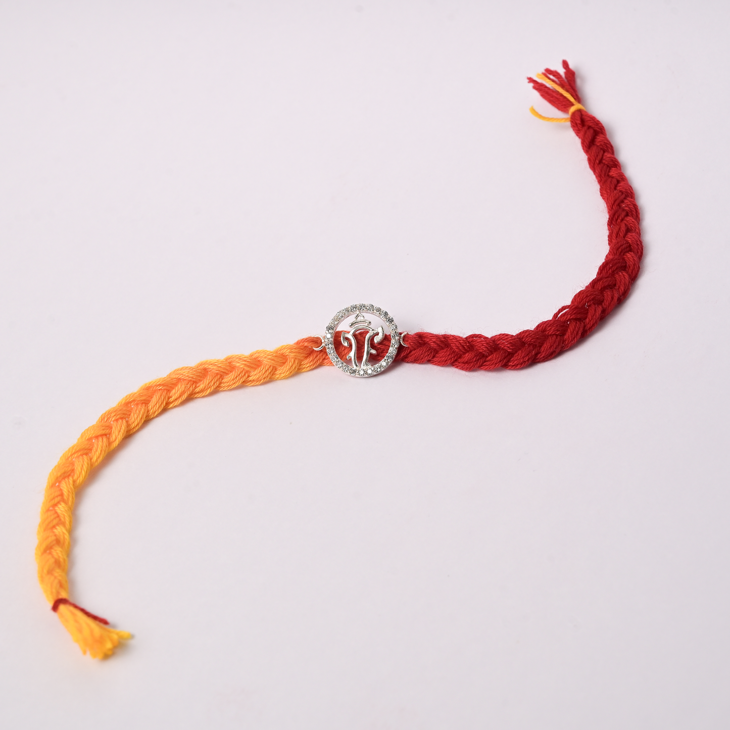 Rakva 92.5 Sterling Silver Rakhi For Brother | Ganeshji Bracelet | Rakhi for Men and Women | With Roli Chawal Tilak for Kids ( Pack Of 2 )