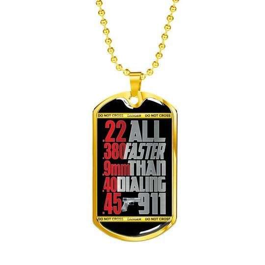 Dad Dog Tag Custom Picture Father’S Day, All Faster Than Dialing Do Not Dog Tag Necklace For Dad Father's Day Rakva