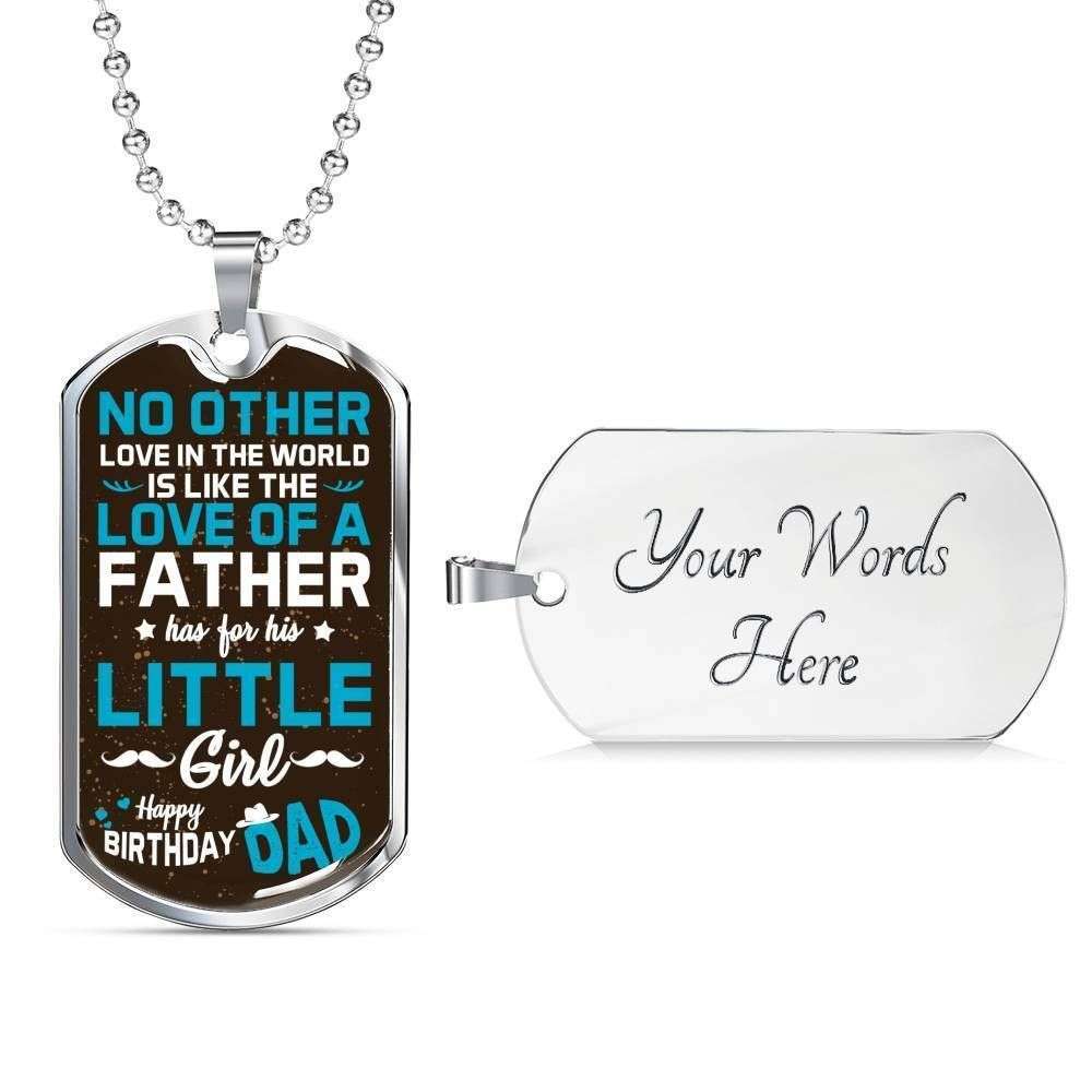 Dad Dog Tag Custom Picture, Father’S Day And Happy Birthday Dad Dog Tag Necklace For Dad Father's Day Rakva