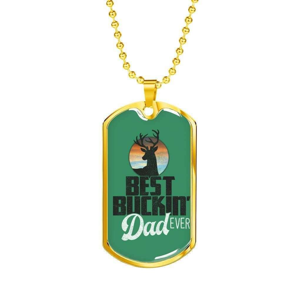 Dad Dog Tag Custom Picture Father’S Day, Best Dad Buckin Dog Tag Necklace Gift For Christmas Birthday Father's Day Rakva