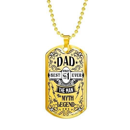 Dad Dog Tag Custom Picture Father’S Day, Dad The Man The Myth The Legend Dog Tag Necklace Gift For Dad Father's Day Rakva