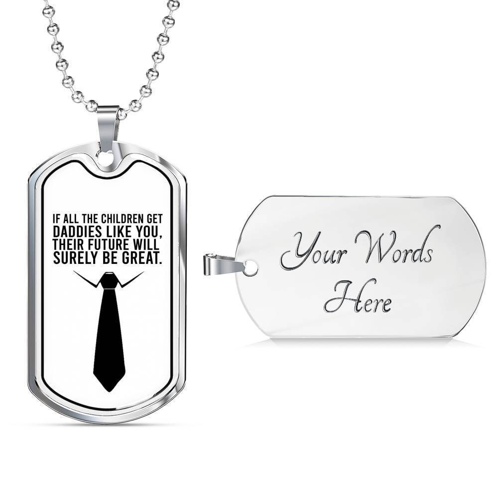 Dad Dog Tag Custom Picture Father’S Day, Daddies Like You Dog Tag Necklace Gift For Dad Father's Day Rakva