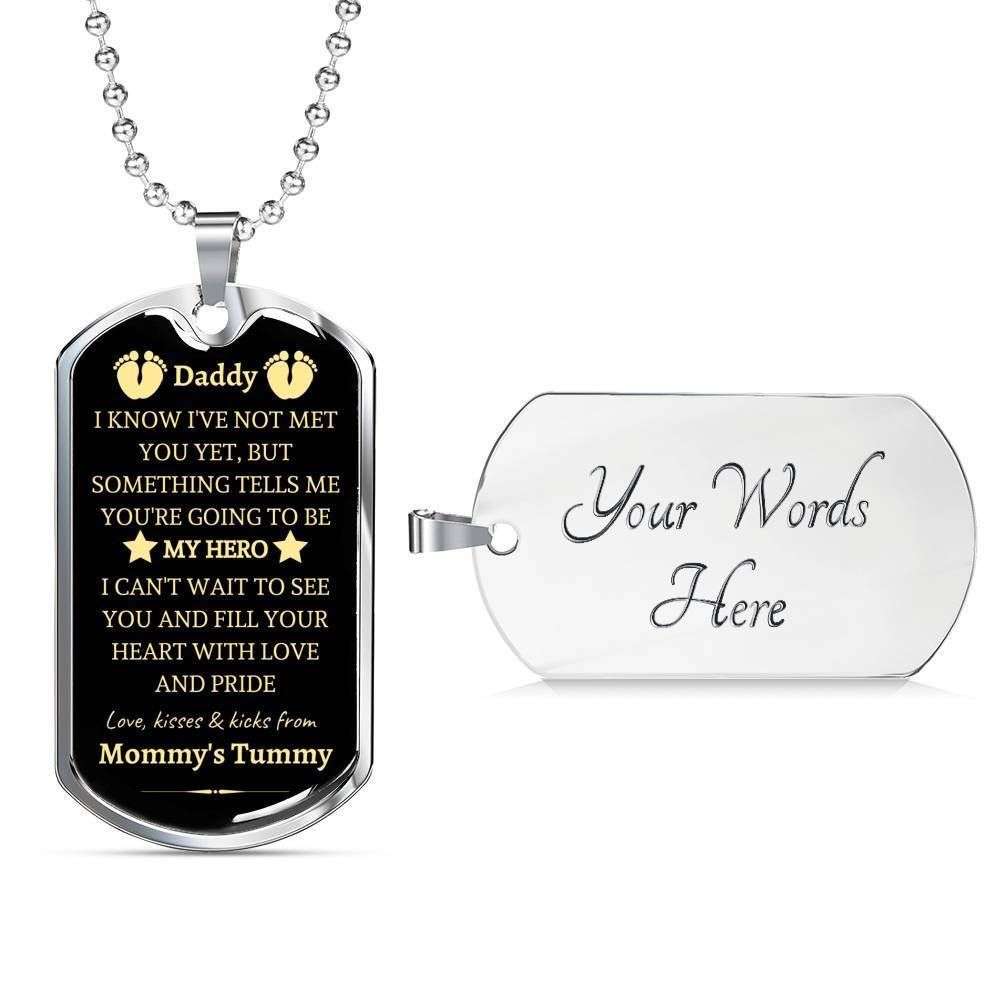Dad Dog Tag Custom Picture, Father’S Day Dog Tag Fill Your Heart With Love Dog Tag Necklace Daddy Father's Day Rakva