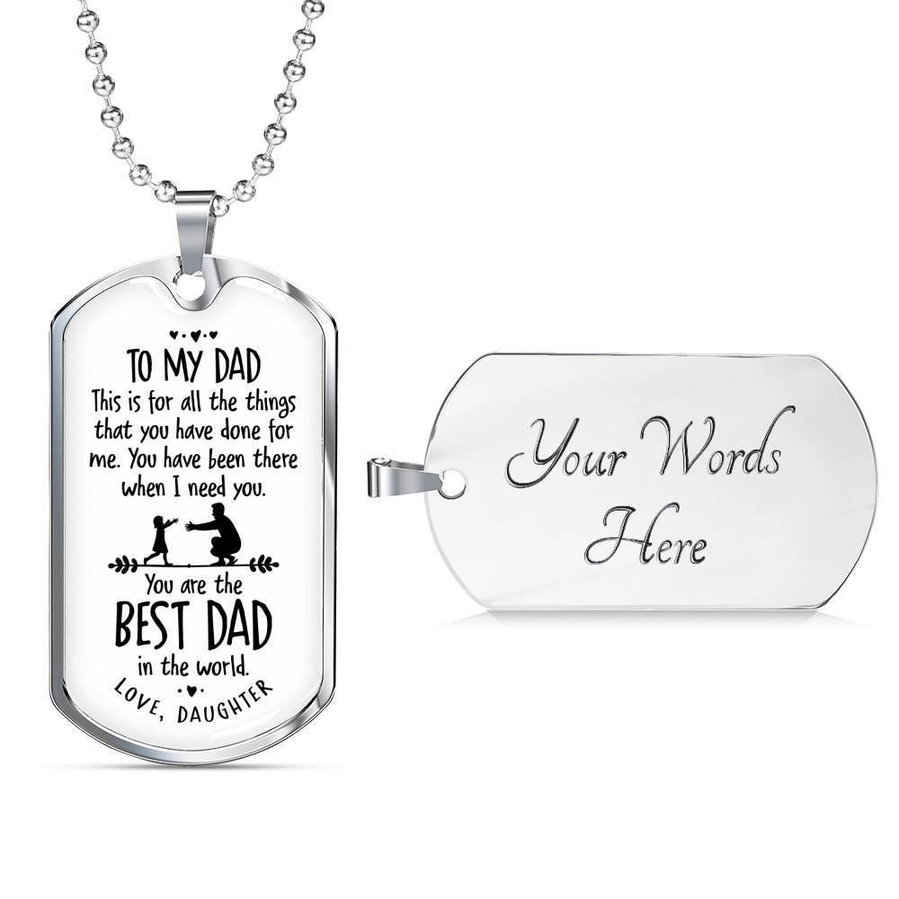Dad Dog Tag Custom Picture, Father’S Day Dog Tag For Dad This Is For All The Things Dog Tag Necklace Father's Day Rakva