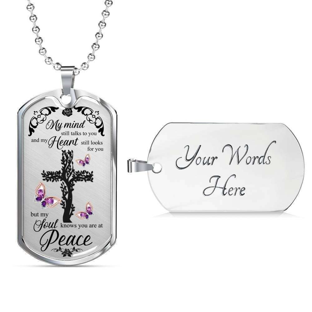 Dad Dog Tag Custom Picture, Father’S Day Dog Tag Giving Dad Gem Butterflies Tree Of Life Faith Cross Dog Tag Necklace Father's Day Rakva