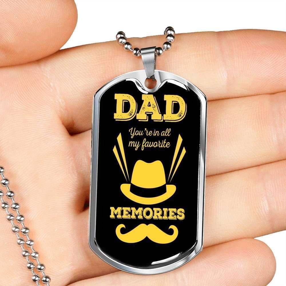 Dad Dog Tag Custom Picture, Father’S Day Dog Tag Necklace For Building Up Good Memories Father's Day Rakva
