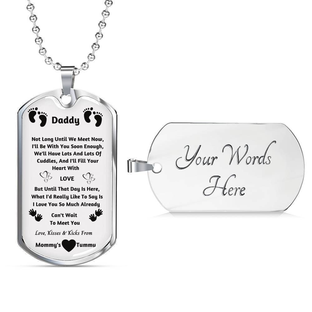 Dad Dog Tag Custom Picture Father’S Day, Dog Tag Necklace For Dad I Love You So Much Already Father's Day Rakva
