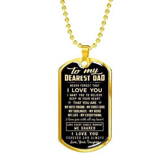 Dad Dog Tag Custom Picture Father’S Day, Father Husband Protector Hero Patriotic Dog Tag Necklace For Dad V2 Father's Day Rakva