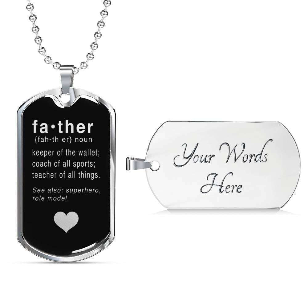 Dad Dog Tag Custom Picture Father’S Day, Father Who Keeper Of The Wallet Giving Dad Dog Tag Necklace Father's Day Rakva