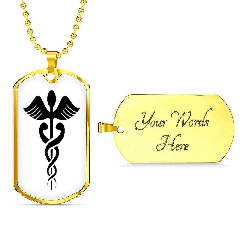 Dad Dog Tag, Custom Picture Father’S Day Gift Black Medical Dog Tag Military Chain Necklace Gift For Men Dog Tag Father's Day Rakva