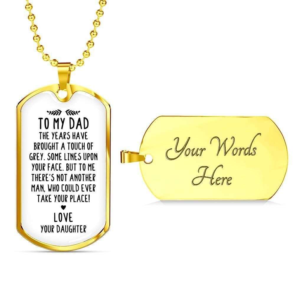 Dad Dog Tag, Custom Picture Father’S Day Gift Daughter Giving Dad Love You Dog Tag Military Chain Necklace Dog Tag Father's Day Rakva