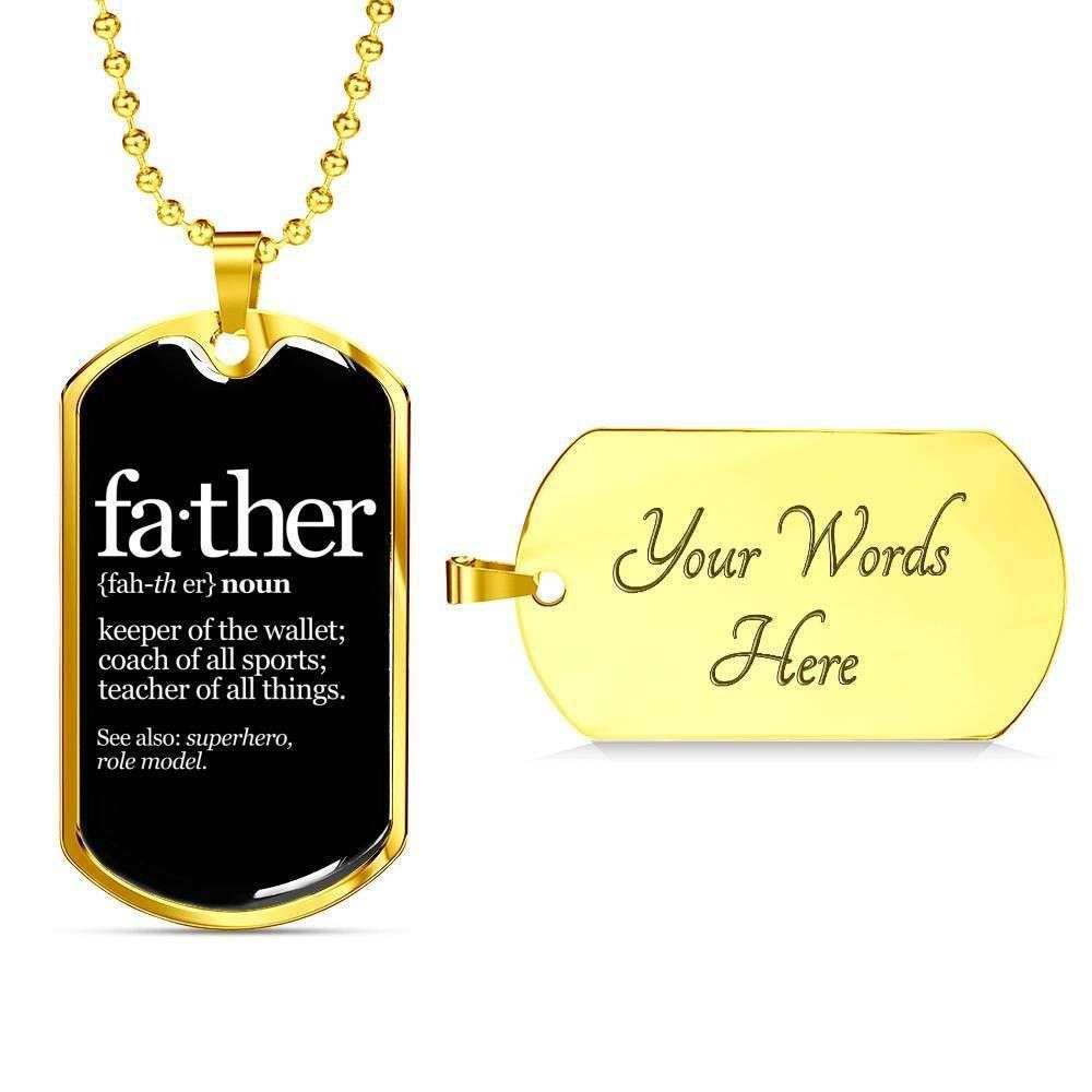Dad Dog Tag, Custom Picture Father’S Day Gift Father Is All Dog Tag Military Chain Necklace Gift For Men Dog Tag Father's Day Rakva