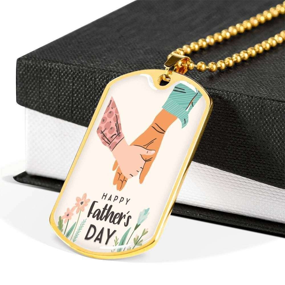 Dad Dog Tag Custom Picture Father’S Day Gift, Happy Father’S Day Dog Tag Military Chain Necklace For Dad Dog Tag-2 Father's Day Rakva
