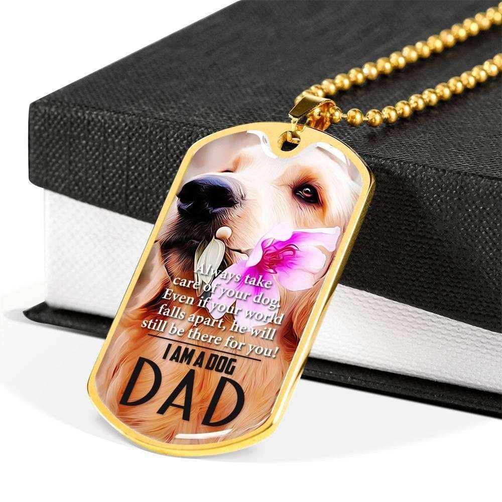 Dad Dog Tag Custom Picture Father’S Day Gift, I’M A Dog Dad Dog Tag Military Chain Necklace Gift For Dad Dog Tag Father's Day Rakva