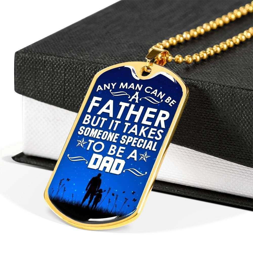 Dad Dog Tag Custom Picture Father’S Day Gift, It Takes Someone Special To Be A Dad Dog Tag Military Chain Necklace For Dad Father's Day Rakva