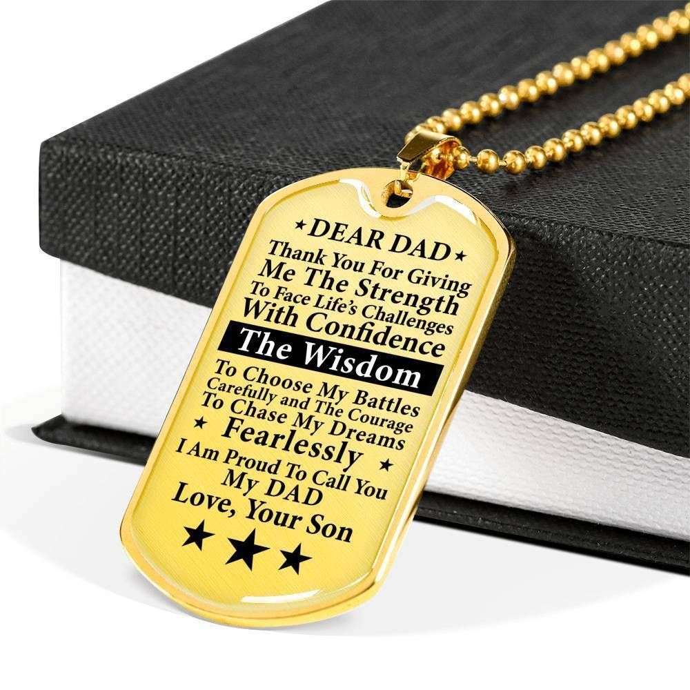 Dad Dog Tag Custom Picture Father’S Day Gift, Proud To Call You My Dad Dog Tag Military Chain Necklace Custom Picture Engraved Father's Day Rakva
