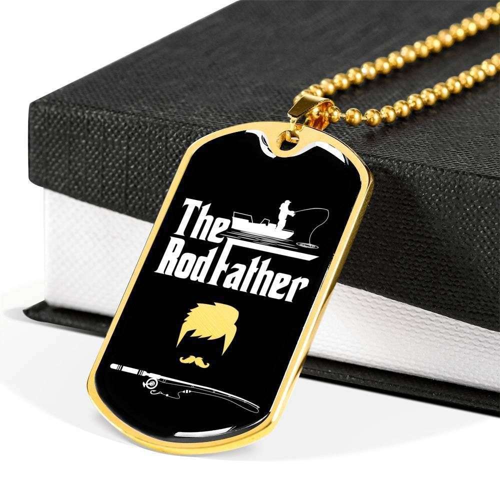 Dad Dog Tag Custom Picture Father’S Day Gift, Son Dog Tag Custom Picture, The Rod Father Dog Tag Military Chain Necklace Giving Men Father's Day Rakva