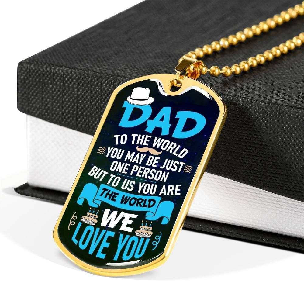 Dad Dog Tag Custom Picture Father’S Day Gift, We Love You Dog Tag Military Chain Necklace For Dad Father's Day Rakva
