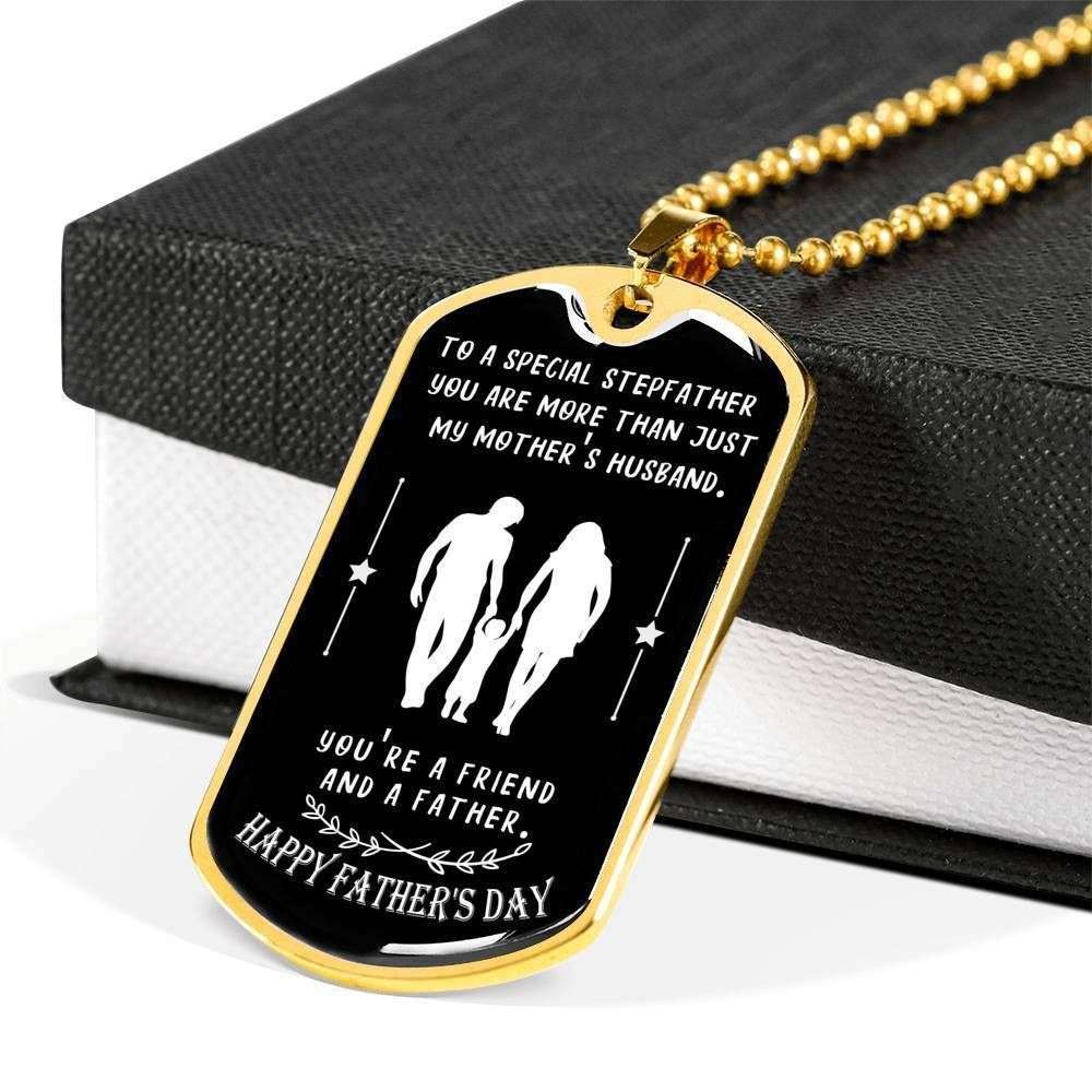 Dad Dog Tag Custom Picture Father’S Day Gift, You’Re A Friend And A Father Dog Tag Military Chain Necklace For Dad Father's Day Rakva