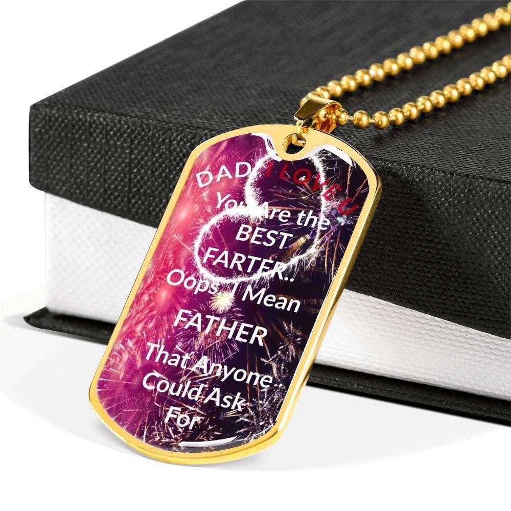 Dad Dog Tag Custom Picture Father’S Day Gift, You’Re The Best Partner Dog Tag Military Chain Necklace For Dad Dog Tag Father's Day Rakva