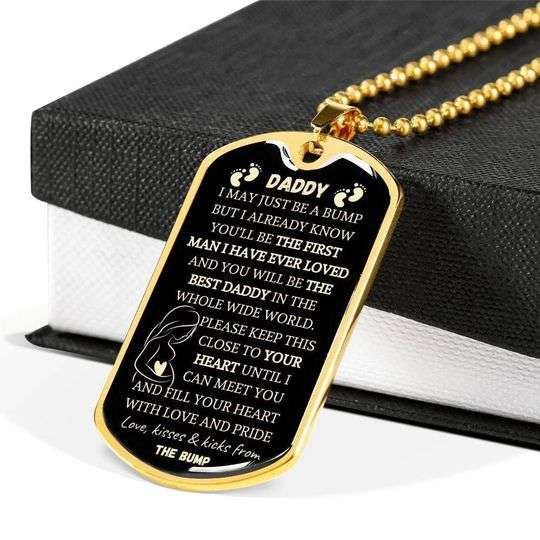 Dad Dog Tag Custom Picture Father’S Day, Keep This Close To Your Heart Dog Tag Necklace For Daddy Father's Day Rakva