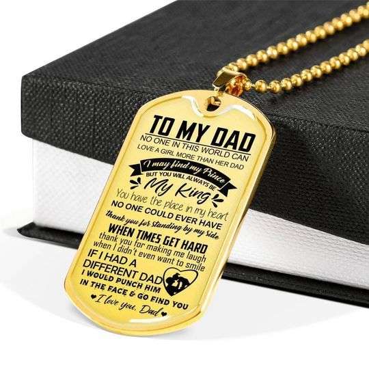 Dad Dog Tag Custom Picture Father’S Day, No One In This World Dog Tag Necklace Gift For Daddy Father's Day Rakva