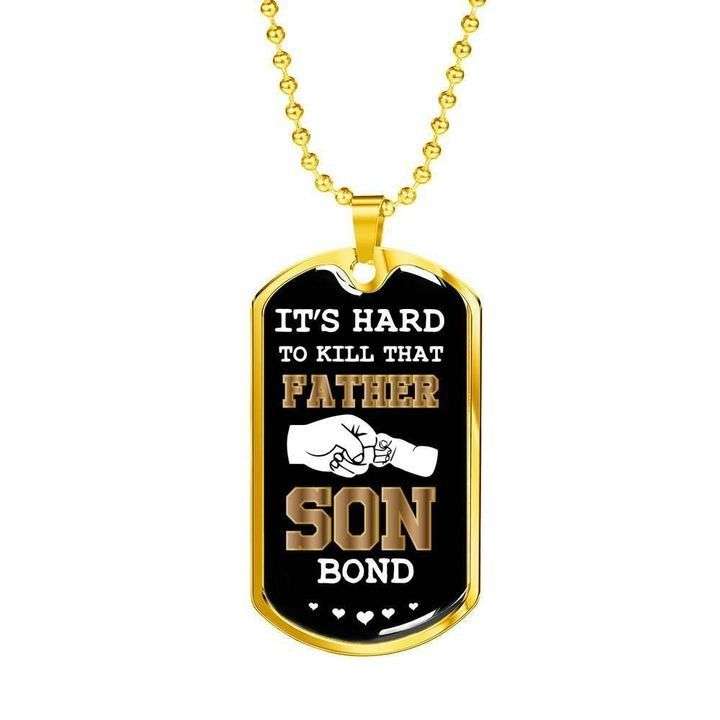 Dad Dog Tag Custom Picture Father’S Day, That Father Son Bond Dog Tag Necklace Gift For Dad Father's Day Rakva