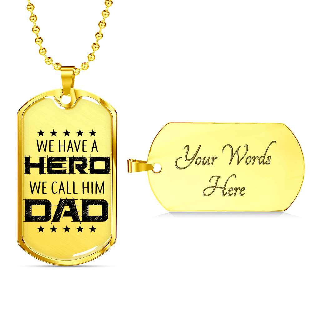Dad Dog Tag Custom Picture, Hero Dad Personalized Dog Tag Necklace Gift For Men Father's Day Rakva