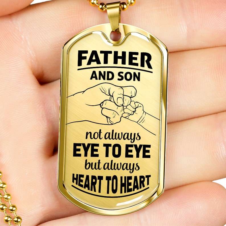 Dad Dog Tag, Father’S Day Dog Tag Necklace Gift For Father From Son Gift To Son From Father Christmas Day Rakva