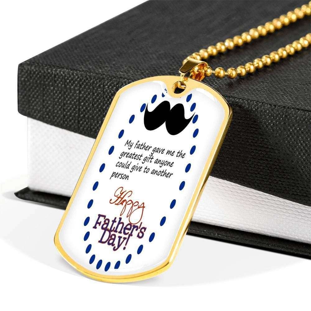 Dad Dog Tag Father’S Day Gift, It Is Impossible To Forget Father’S Contribution Dog Tag Military Chain Necklace For Dad Father's Day Rakva