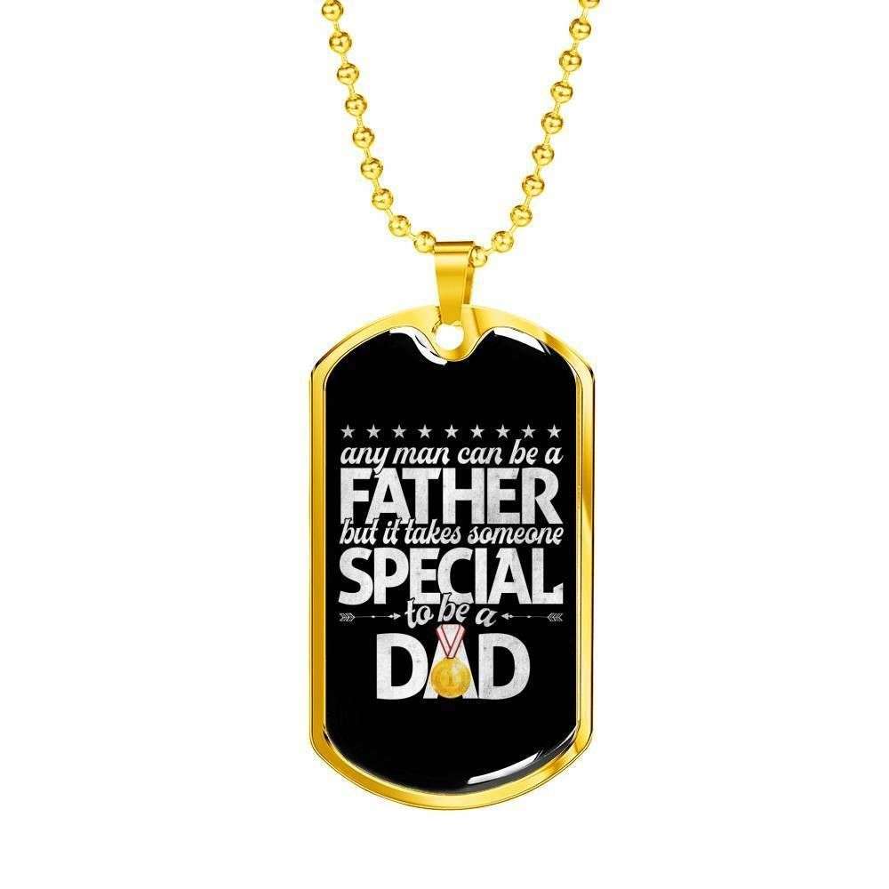 Dad Dog Tag Father’S Day Gift, It Takes Someone Special To Be A Dad Dog Tag Military Chain Necklace For Father Father's Day Rakva