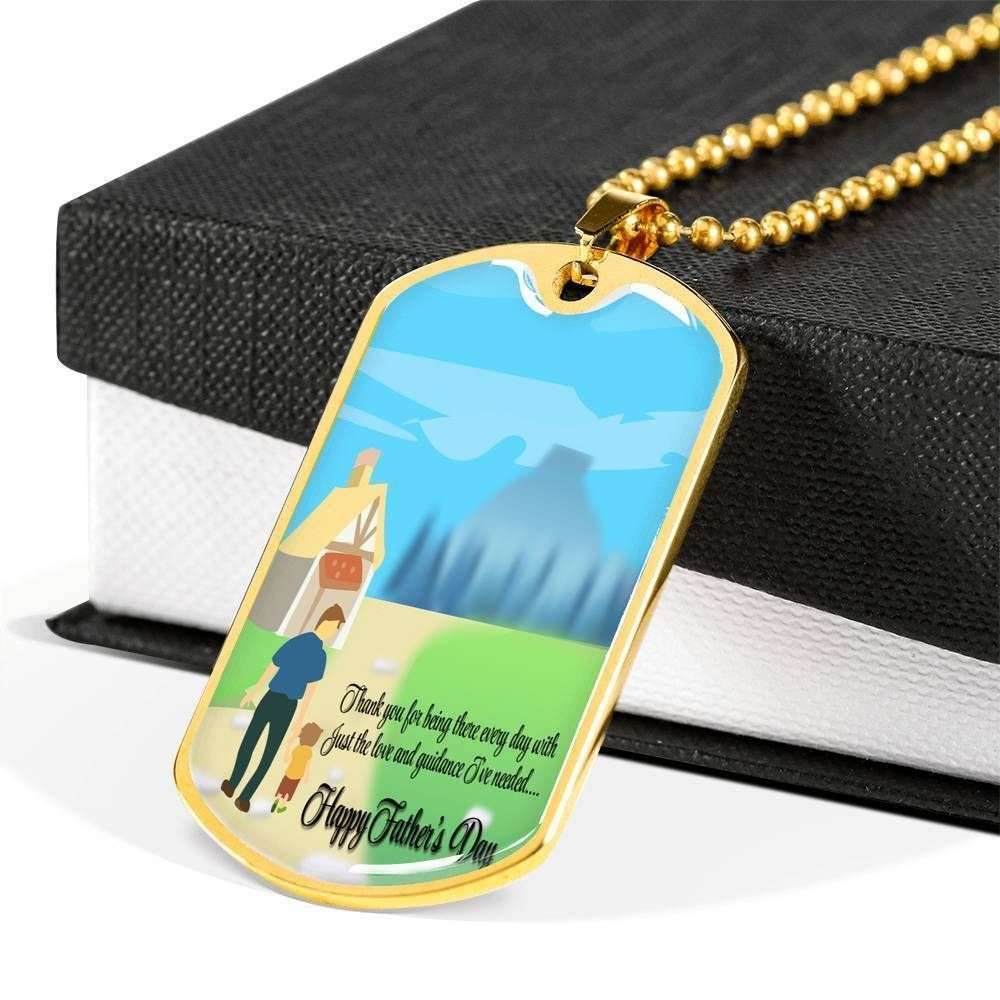 Dad Dog Tag Father’S Day Gift, You Are My Guide Dog Tag Military Chain Necklace Gift For Daddy Father's Day Rakva