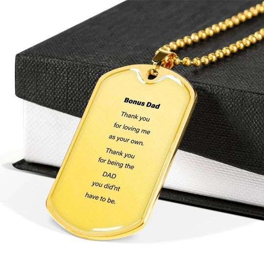 Dad Dog Tag Father’S Day, Thank For Loving Me Dog Tag Necklace Gift For Dad Father's Day Rakva