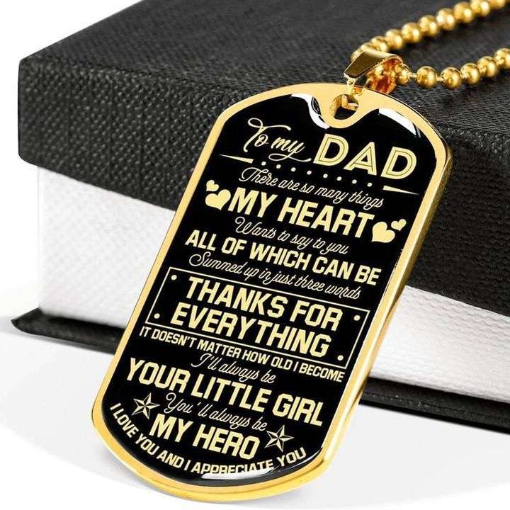Dad Dog Tag Father’S Day, Thanks For Everything Dog Tag Necklace Gift For Dad Father's Day Rakva