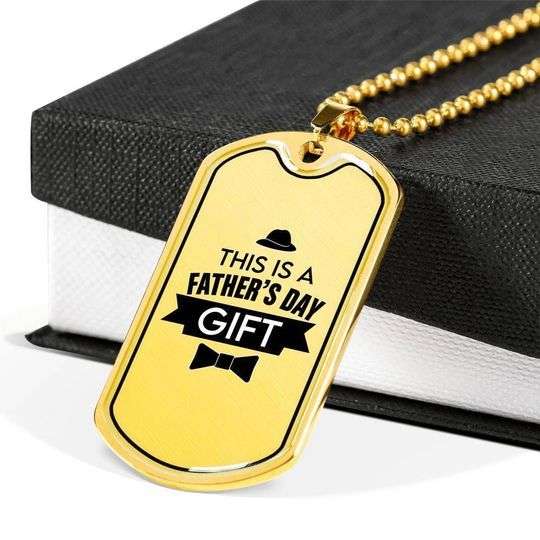 Dad Dog Tag Father’S Day, This Is A Father’S Day Gift Dog Tag Necklace Gift For Dad Father's Day Rakva