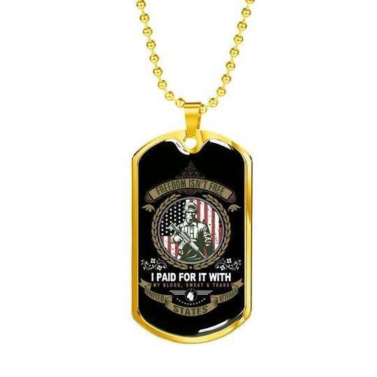Dad Dog Tag Father’S Day, United States Veteran Premium Dog Tag Necklace For Dad Father's Day Rakva