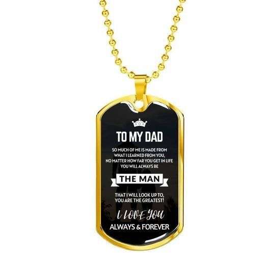 Dad Dog Tag Father’S Day, You Are The Greatest Dog Tag Necklace Gift For Dad Father's Day Rakva
