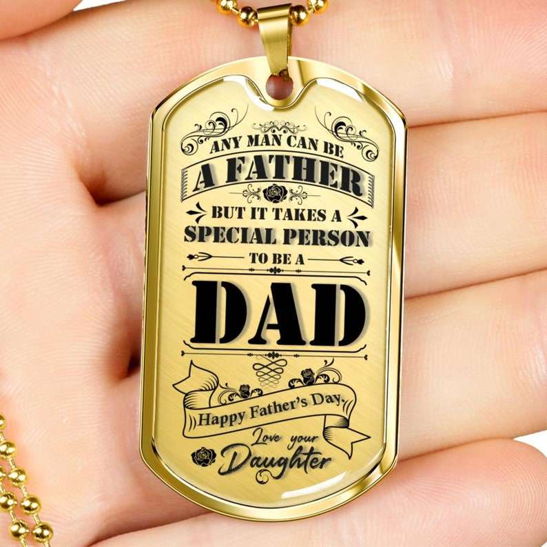 Dad Dog Tag Gift Father’S Day “ Œany Man Can Be A Father, But It Takes A Special Person To Be A Dad” Gift From Kids Christmas Day Rakva